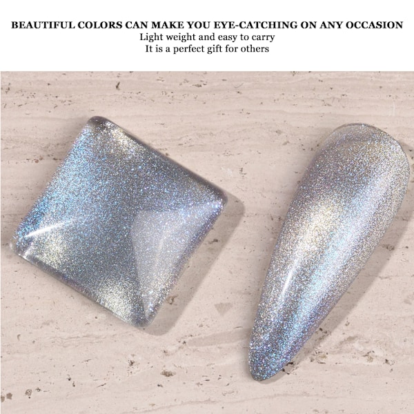 Glansande Glitter Nagelkonst UV Gellack Soak Off Gellack Manikyrverktyg (C‑117)