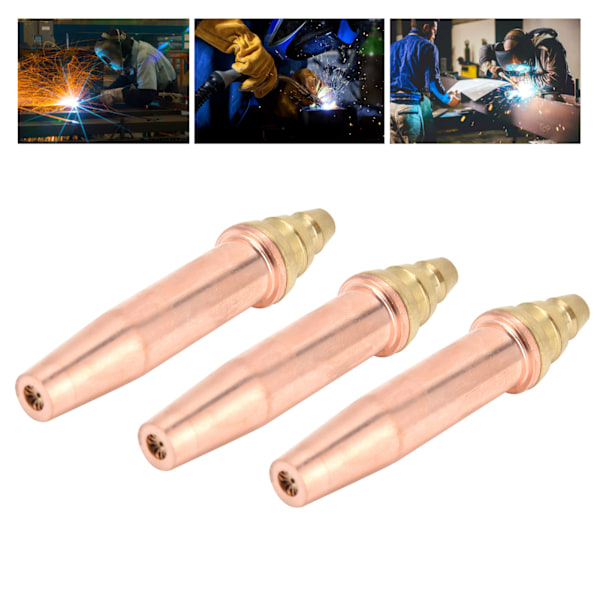 3 st Propangasbrännare Munstycken Isobarisk Gasbrännare för Flammskärande Maskin 0,9 mm 1,2 mm 1,5 mm