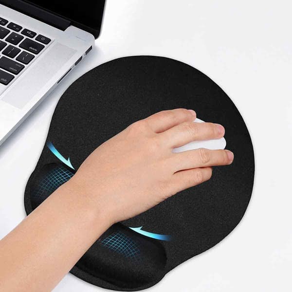 Holdbart musemåtte til professionel brug, ergonomisk håndledsstøtte sikrer stabil betjening og langsom rebound memory sponge for optimal komfort