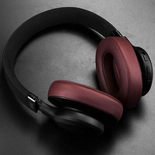 Bluetooth Headset Sæt Svamp Ørekopper Bomuld Ørekopper Hovedtelefon Tilbehør Brick red