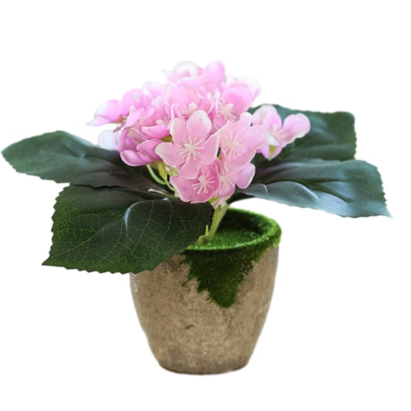 Fake kukka nelilehtinen hortensia pieni bonsai kukka keinotekoinen