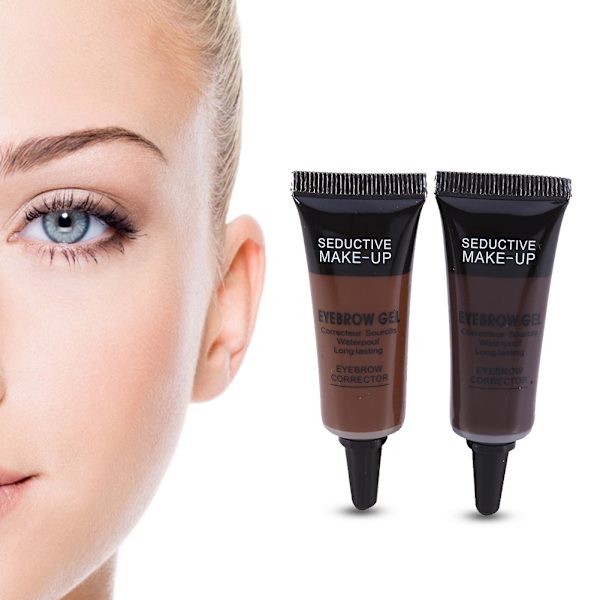 2-pack/set Kosmetisk Långvarig Ögonbrynsgelé Makeup med Borste för Flickor #04