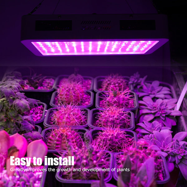 Vækstlys Panel 100 LED'er 1000W Fuld Spektrum Plantelampe Dobbeltkontakter til Spirende Blomstringsperiode EU Stik 85-265V
