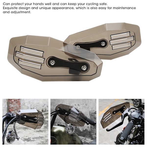 2 st Motorcykel Handskydd Skyddande Universal Polykarbonat Motorcykel Tillbehör Rökfärgad
