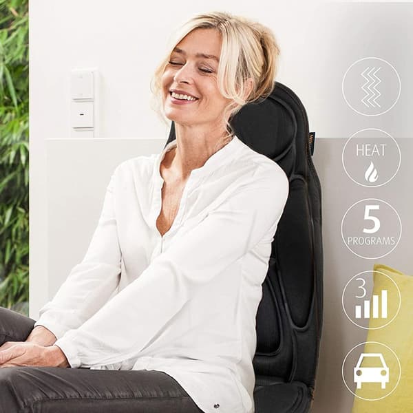 Massageöverdrag för bilen, 5 massageprogram, bilsätesöverdrag - sätesvärme med värmefunktion
