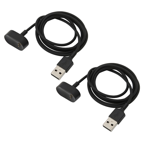 2 stk USB klokke ladekabel Magnetisk 1 meter ladekabel Universal for Fitbit Inspire for Inspire HR