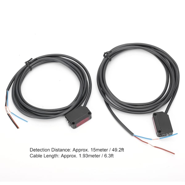 BERM Infrarød Fotoelektrisk Switch Kvadratisk Gennemstrålings Sensorer E3ZT81 DC 1224V