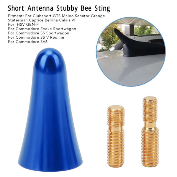 4cm Kort Antenne Stubby Bee Sting Vanntett Satellittnavigasjon Takmontert Kort Antenneutskifting for Commodore SS SSV SV6 Blå