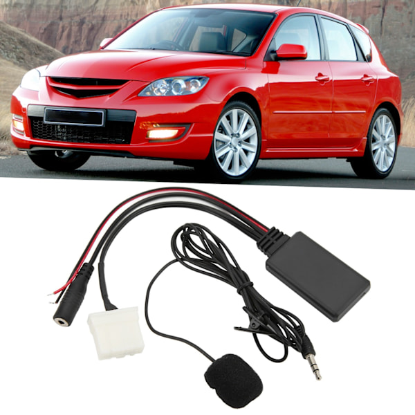 Auton stereovastaanotin Bluetooth-äänen jatkokaapeli mikrofonilla Mazda 2 3 5 6 8 2006 ja uudemmille