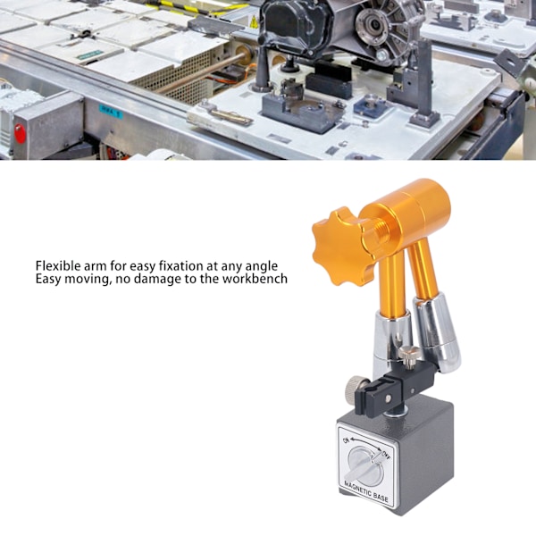 Magnetisk indikatorklockbas, indikatorklockstativ, flexibel arm, maskinmätninghållare, 60 kg sugkraft