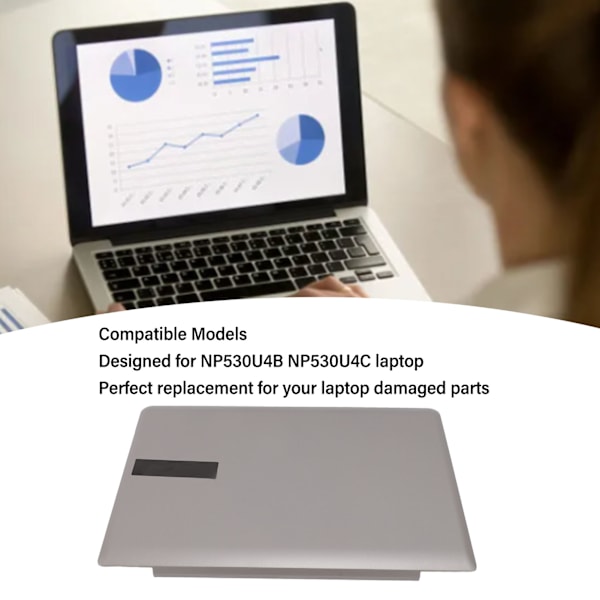 Laptop LCD Bakre Skal Ersättning Notebook LCD Bakre Övre Lock för NP530U4B NP530U4C Silvergrå