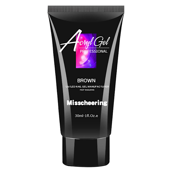 30ml Profesjonell Rask Krystall Negleforlengelseslim Manikyr UV Gel Builder 6#BRUN