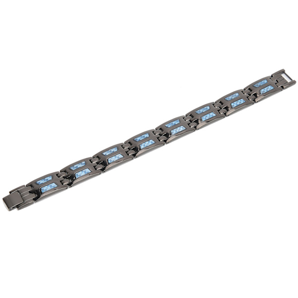 Magnetisk Terapi Armbånd i Rustfrit Stål - Smertelindring - Stilfuldt Kulfiber Magnet Armbånd