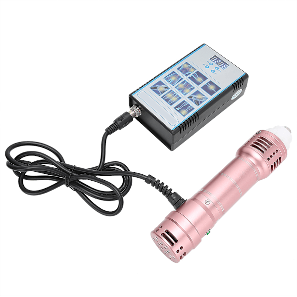Bærbar Shockwave Fysioterapi Instrument Smertelindring ED Behandling Terapi Maskine Rosenguld EU Stik 100-240V