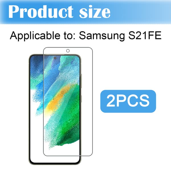 [2-PACK] Samsung S21 FE Full Coverage Skärmskydd Härdat Glas