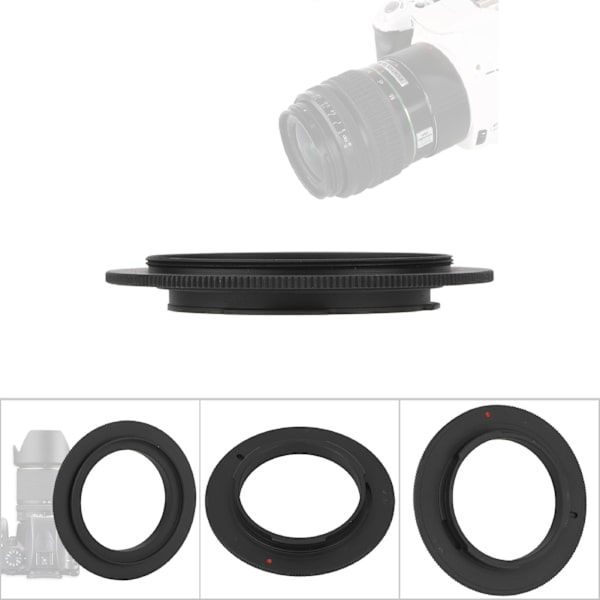 Metallisk objektivfeste makro reversadapterring for Pentax PK-feste SLR-kamera (52 mm)