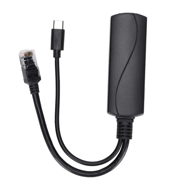 Ethernet-splitter for PoE-systemer, PoE til USB-konverter med Micro USB-strømutgangsfunksjonalitet, 2,5 Gbps hastighetsytelse, Multippel beskyttelse