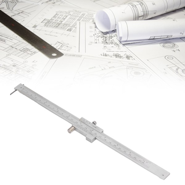 Ruostumattomasta teräksestä valmistettu vernier-mitta, rinnakkaismerkintämitta, mittaus- ja kaiverrusväline 0–250 mm