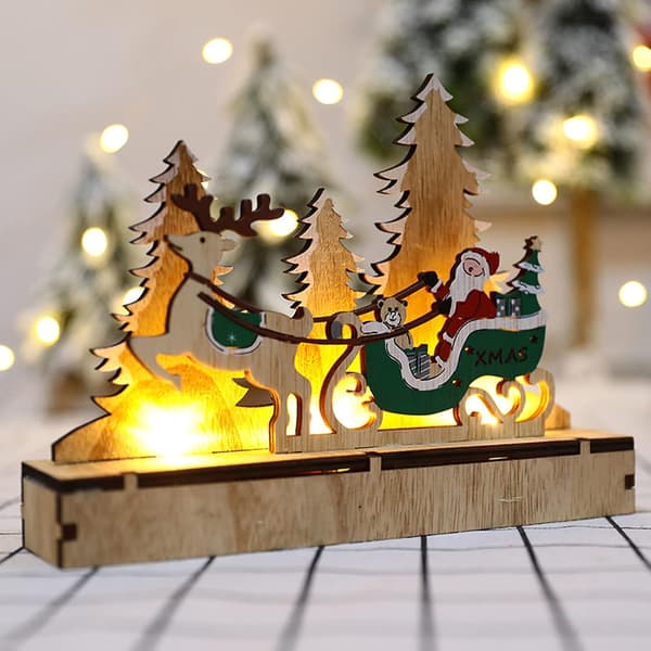 Bordsjuldekoration - Bokstav Älg Tomte Ornament