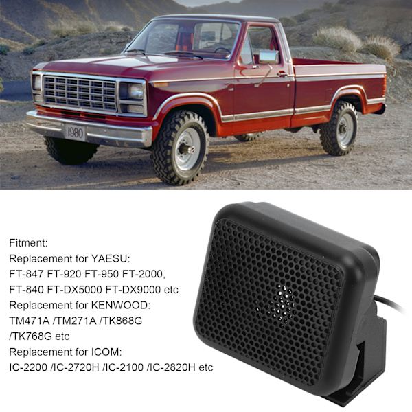 Walkie Talkie Extern Högtalare Bil Tvåvägsradio Högtalare Ersättning för YAESU FT‑847 FT‑920 FT‑950 FT‑2000