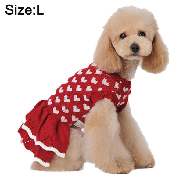 Hundkläder Röd kärlekshundtröja Jul nyår husdjurskläder