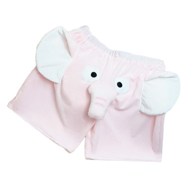 Hauska Elefantti-Shortsit, söpö design, polyesteri, mukavat, rento, kotikäyttöön, kesä, vaaleanpunainen M (40-60kg)