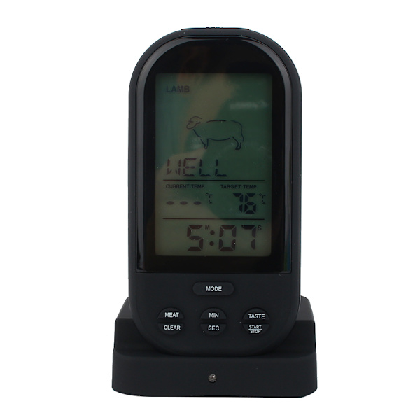 Trådløst digitalt mattermometer LCD Grill Timer Sonden Temperatur Matlagingsverktøy