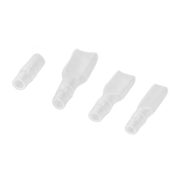 600 stk Messing Crimp Terminal Connector Han & Hun Messing Spade Connector med Transparent Slid