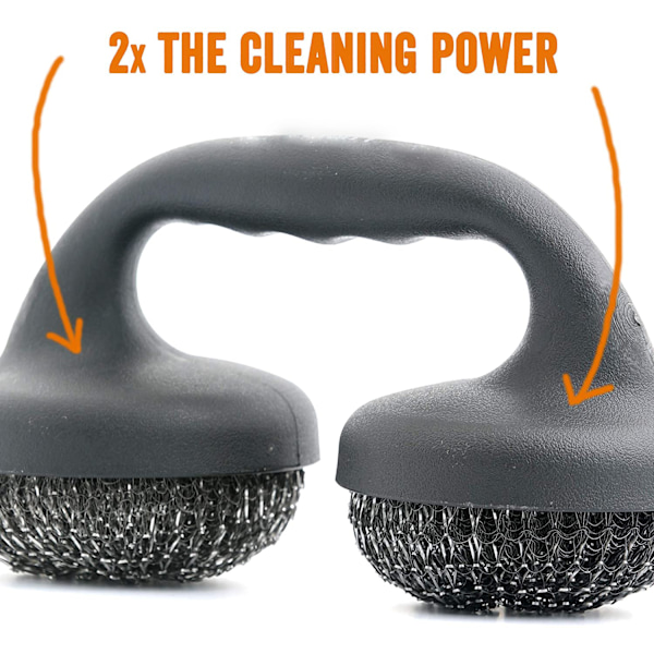 Erstatningsbørstehode i stålull, multifunksjonell rengjøring for grill og mer