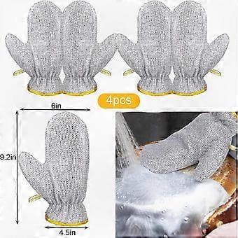 2-pack Multi-Use Disktrasor av Ståltråd, Handskformade och Repfria för Effektiv Våt- och Torrtorkning