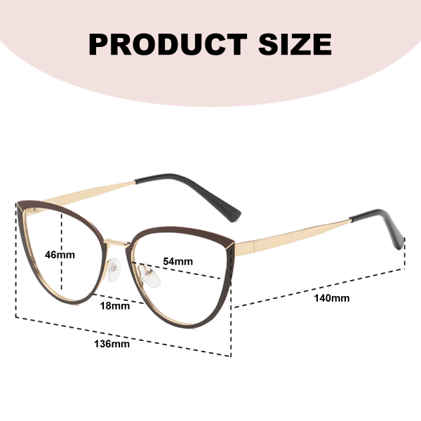 Personalized cat-eye color-changing glasses, fashionable flat mi