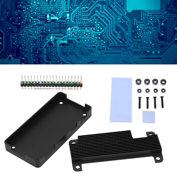 Aluminum Alloy Heatsink Case Passive Cooling Enclosure Pin Header for Raspberry Pi Zero