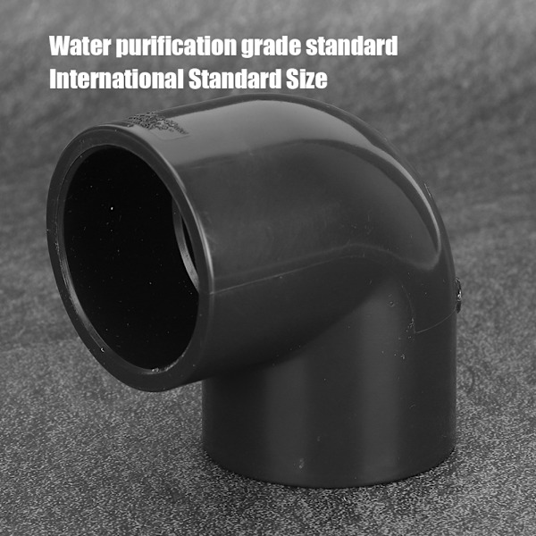 90 Graders Böj PVC Akvariedräneringsrör Kopplingar Akvarium Vatten Dräneringsrör Fogar Grå Inre Diameter 40mm/1.6in
