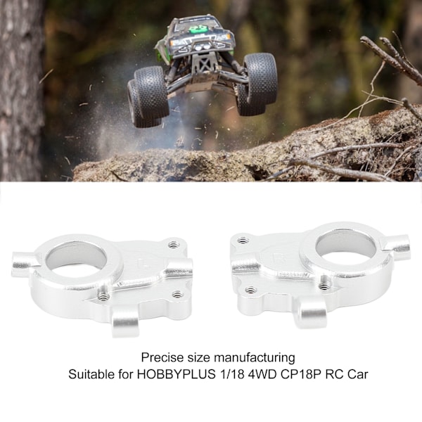 RC Främre Axelvikter Set Koppar Aluminiumlegering Främre Portal Drivhus Styrknoge Motvikt för HOBBYPLUS 1/18 4WD CP18P RC Bilar Silver