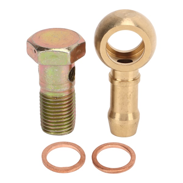 M12 X 1.5mm Banjo Bolt-sats med 2 brickor Aluminiumlegering Banjo Bromsbeslag Adapter för Bil