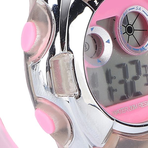 Barnklocka Multifunktionell Utomhus Sport Digital Elektronisk Klocka för Barn Rosa