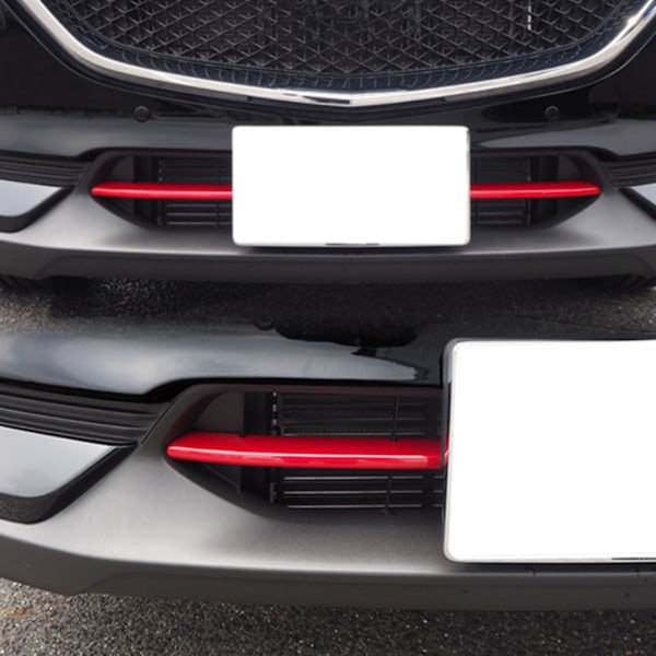2 stk Røde Forreste Grill Bundtrim Biltilbehør Udskiftning til Mazda CX‑5 2017‑2020