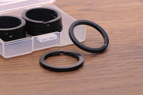 20 STK 1,18 tommer/30 mm diameter flade nøgleringe i metal