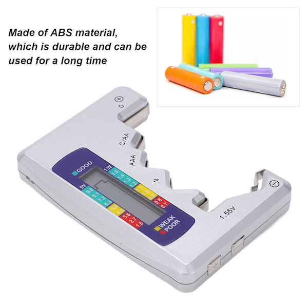 Digital Batteritestare 150mAh Bärbar D N AA AAA Knappcells Batterikapacitetsdetektor