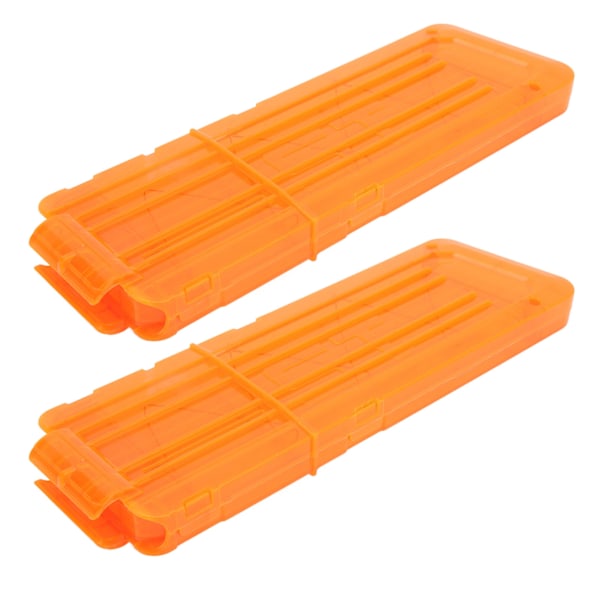 2 ST Mjuka Magasin 15 Dart-Klipp för Mjuka Skjuttleksaker Patronklipp Plastleksakstillbehör Orange