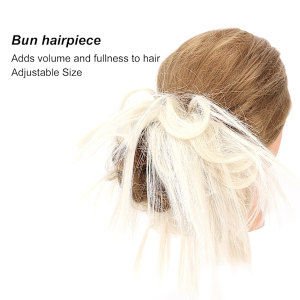 Messy Bun -hiuslisäke - Naisten muodikkaat poninhäntä synteettiset hiuslisäkkeet treffeille, tanssiin ja juhliin Q17‑60#