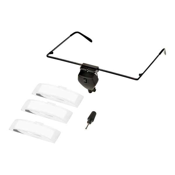 Ur Reparation Enkeltlinses Briller 1.5x / 2.5x / 3.5x Forstørrelsesglas LED Lys Lupe
