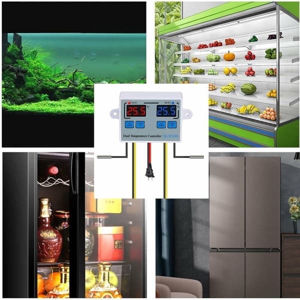 Temperaturregulator för luftkonditioneringssystem, utrustad med ABS-materialskal, LED digital display och känslig sensorprob