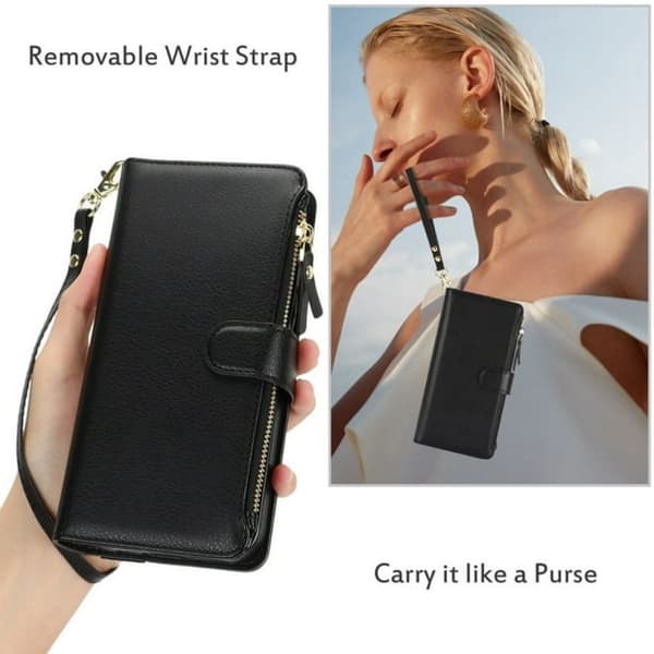 Til iPhone 16 Pro Max 16Plus 16Pro Telefon Cover Wallet Case med Kortholder Magnetisk Til iPhone 16 Pro Max Læder Telefon Covers