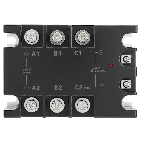 3-fas 40A AC AC Solid State Relay SSR Ingång 90-250VAC Last 24-480VAC TSR-40AA H