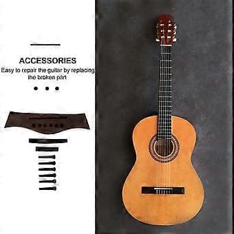 1 Set Folkgitarr Stall Sadel och Mutter Stallpinne Kit Gitarr Reparationsverktyg