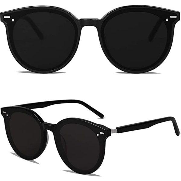 Klassisch Retro Runde Sonnenbrille Damen Herren Groß Brille