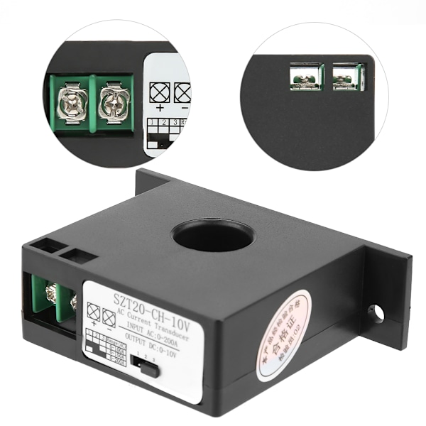 AC Current Transmitter Transducer Overload Protector AC 0-200A Output DC 0-10V SZT20-CH-10V