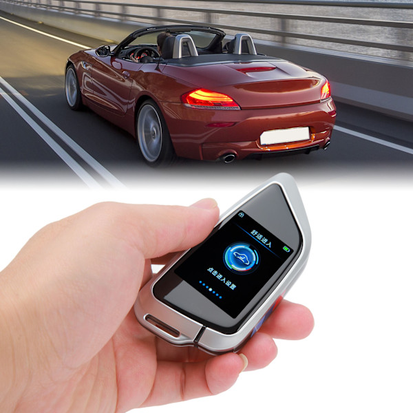 Smart Fjernbetjening Bilnøgle LCD Skærm Anti-Tabt Bluetooth 5.0 Nøglefri Adgang Auto Lås Nøgle Fob til One Click Start Bil
