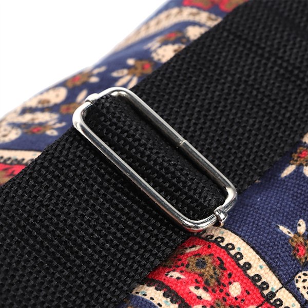 Multifunktionell ficka canvas väska med dragkedja för yogamatta, axelrem för fitness